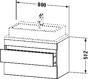 DuraStyle Тумба под консольную раковину, подвесная 37