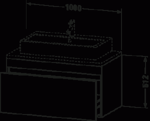 DuraStyle Тумба под консольную раковину, подвесная 38