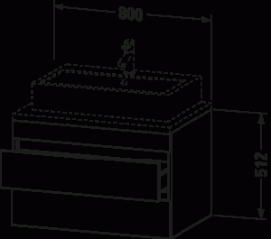 DuraStyle Тумба под консольную раковину, подвесная 38