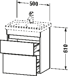 DuraStyle Тумба под раковину подвесная 38