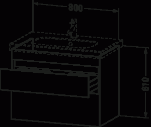 DuraStyle Тумба под раковину подвесная 38