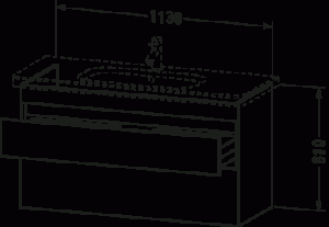 DuraStyle Тумба под раковину подвесная 38