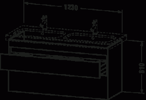 DuraStyle Тумба под раковину подвесная 38