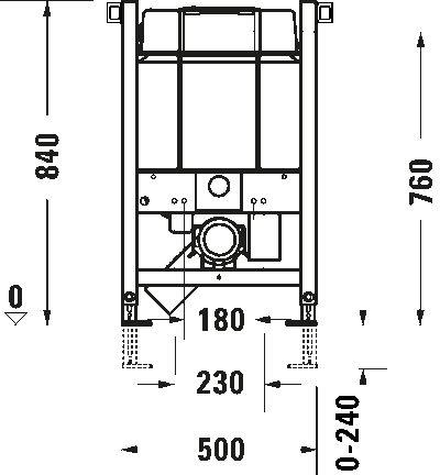 DuraSystem Installationselem. монтажный элемент для подвесного унитаза в сборке 6
