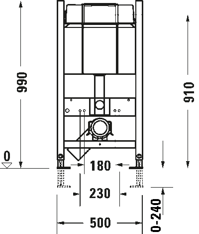 DuraSystem Installationselem. монтажный элемент для подвесного унитаза в сборке 6