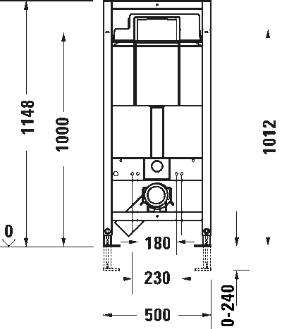DuraSystem Installationselem. монтажный элемент для подвесного унитаза в сборке 6