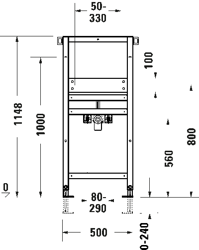DuraSystem Installationselem. монтажный элемент для умывальника в сборке 6
