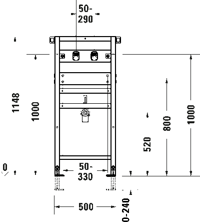 DuraSystem Installationselem. монтажный элемент для умывальника в сборке 6