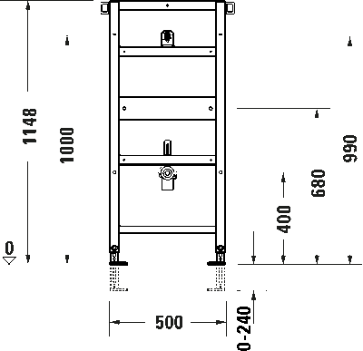 DuraSystem Installationselem. монтажный элемент для писсуара в сборке 6