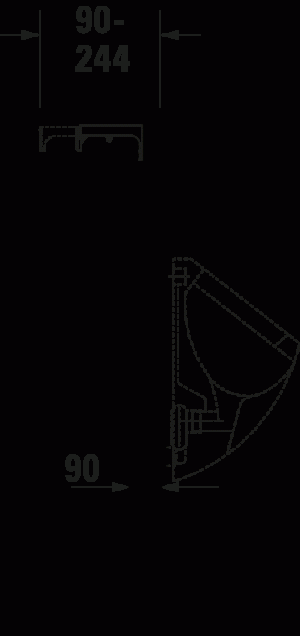 DuraSystem Installationselem. монтажный элемент для писсуара в сборке 5