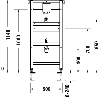 DuraSystem Installationselem. монтажный элемент для писсуара в сборке 6