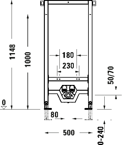 DuraSystem Installationselem. монтажный элемент для подвесного биде в сборе 6