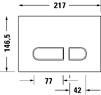 DuraSystem Installationselem. Клавиша смыва A1 15