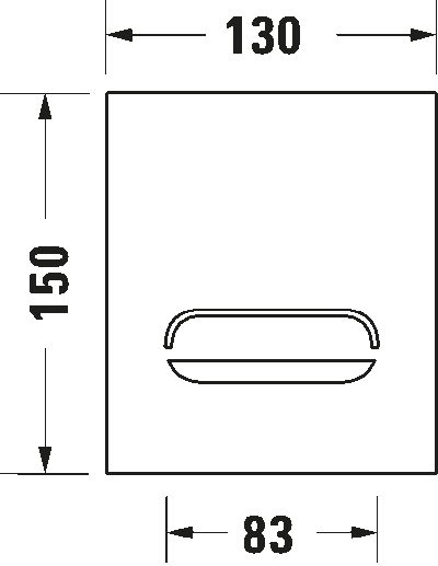 DuraSystem Installationselem. Клавиша смыва A2 10
