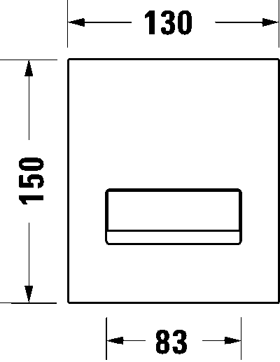 DuraSystem Installationselem. Клавиша смыва A2 12