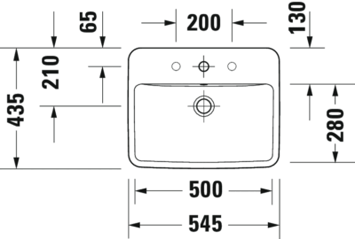 Duravit №1 Умывальник встраиваемый для встраивания сверху 5