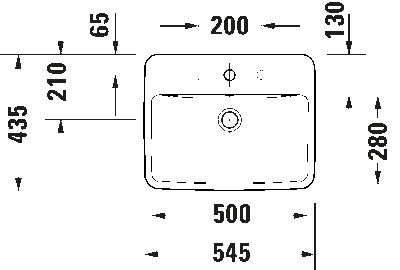 Duravit №1 Умывальник встраиваемый для встраивания сверху 6