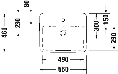 Duravit №1 Умывальник встраиваемый для встраивания сверху 5