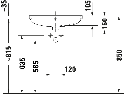 Duravit №1 Встраиваемая раковина 3