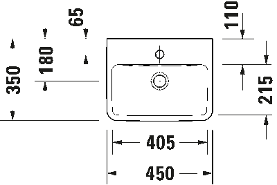 Duravit №1 Умывальник с переливом 5