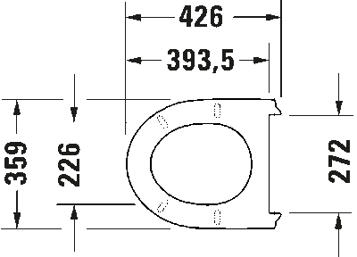 Duravit №1 Сиденье для унитаза петли: нерж. Сталь 10