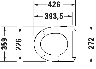 Duravit №1 Сиденье для унитаза петли: нерж. Сталь 10