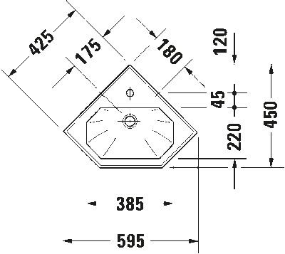 1930 Угловой умывальник для рук с переливом 5