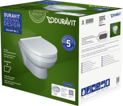 Duravit №1 Унитаз подвесной Duravit Rimless® в комплекте (Унитаз подвесной Duravit Rimless® 1