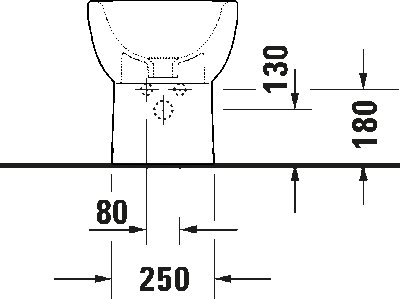 Duravit №1 Биде напольное с переливом 3