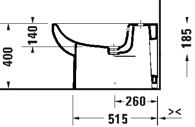 Duravit №1 Биде напольное с переливом 6