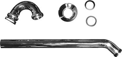 Трубчатый сифон для биде с удлиненной спускной трубой