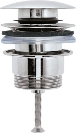 Сливной клапан с открыванием нажатием. Подходит для раковины с переливом 9