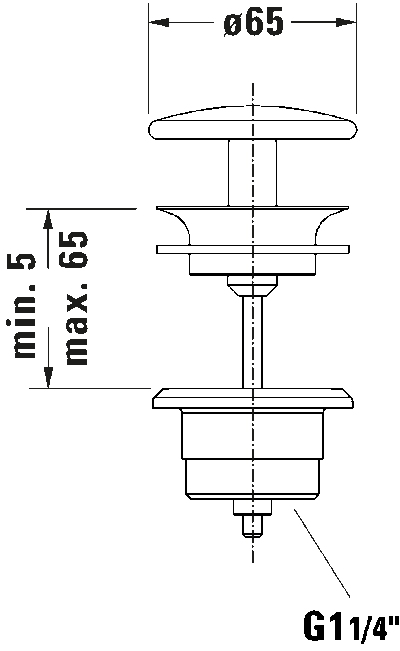 Выпуск для умывальников без перелива 5