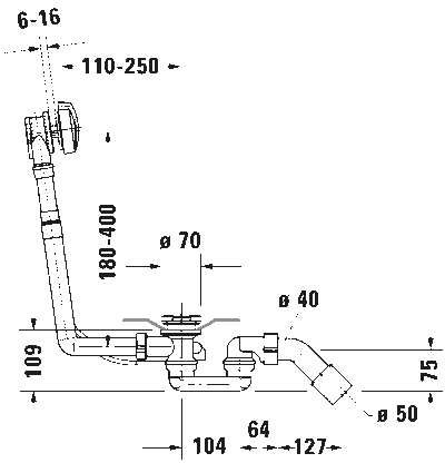 D-Code Слив и перелив хром 5