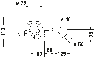 Комплект слива-перелива квадратно-овальный** (обязательно требуется обратный клапан 7