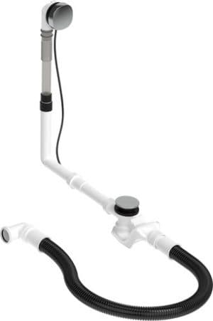 Комплект слива-перелива квадратно-овальный для ванн с центральным выпуском с гибким выпускным шлангом 1