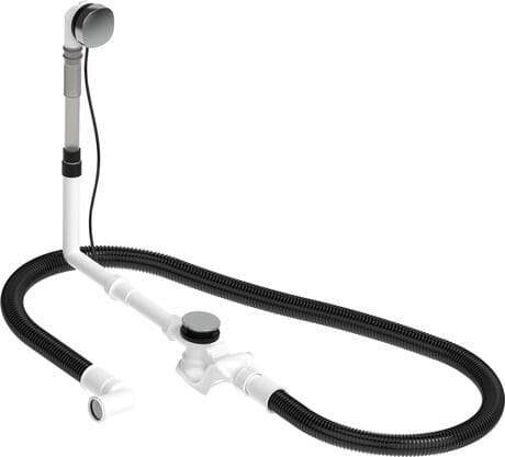 Комплект слива-перелива квадратно-овальный для ванн с центральным выпуском с гибким выпускным шлангом