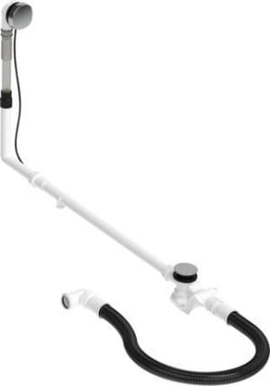 Комплект слива-перелива квадратно-овальный для ванн с центральным выпуском с гибким выпускным шлангом 1