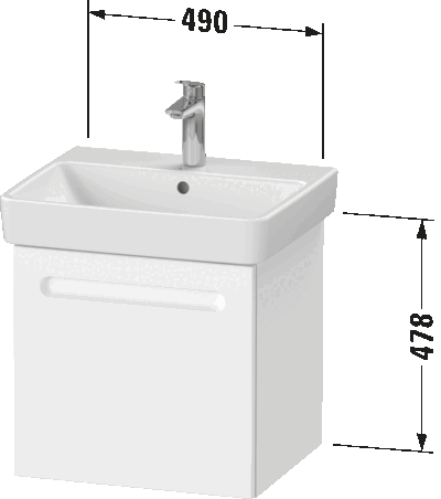 Duravit No.1 Тумба под раковину подвесная 10