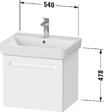 Duravit No.1 Тумба под раковину подвесная 18