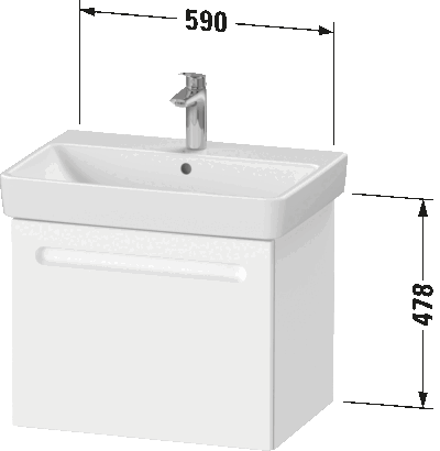 Duravit No.1 Тумба под раковину подвесная 17