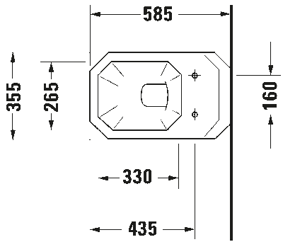 1930 Унитаз подвесной с вертикальным смывом 10