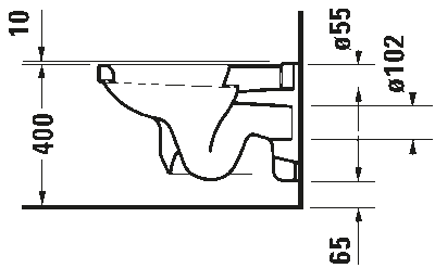 1930 Унитаз подвесной с вертикальным смывом 11