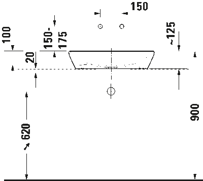 D-Neo Раковина без перелива 5