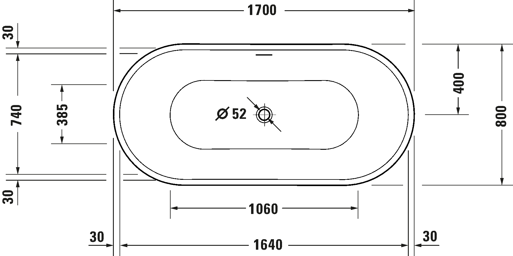 DuraSenja Ванна овальная 6