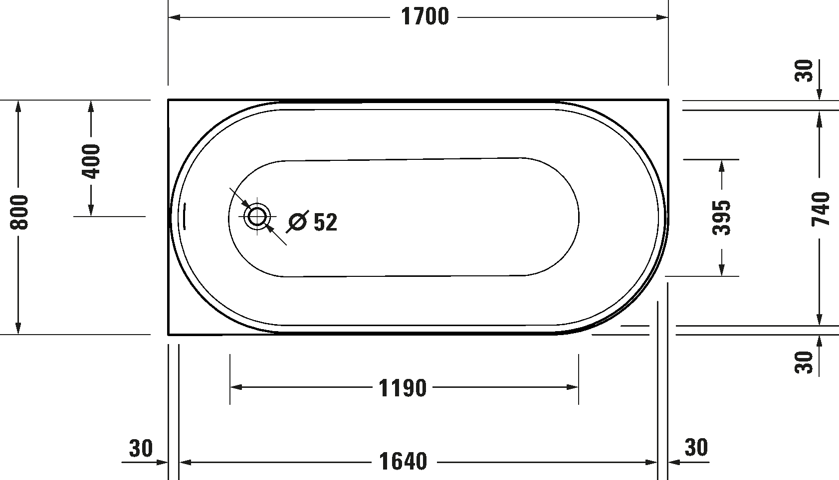 DuraSenja Ванна овальная 4