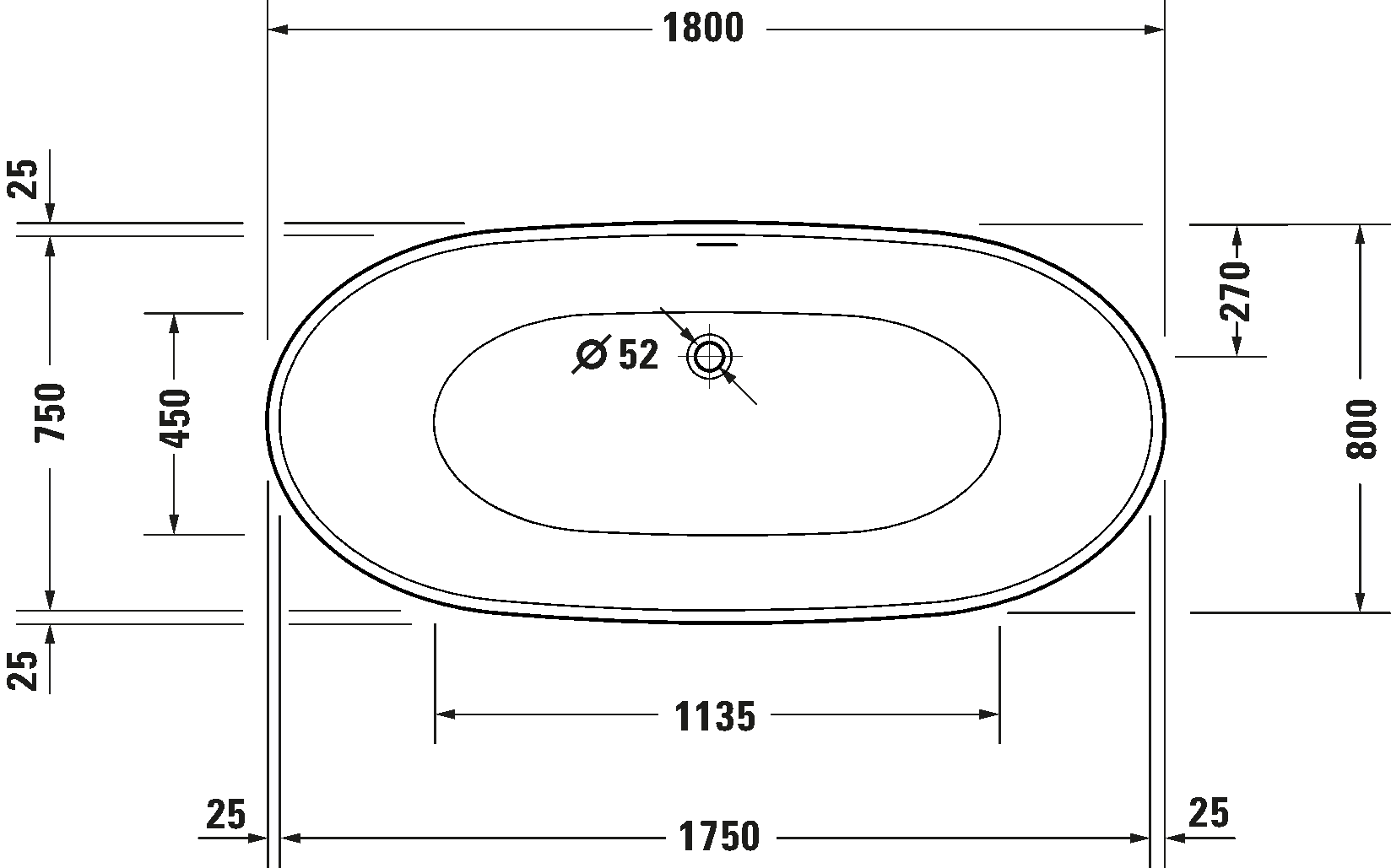 DuraVato Ванна овальная 6