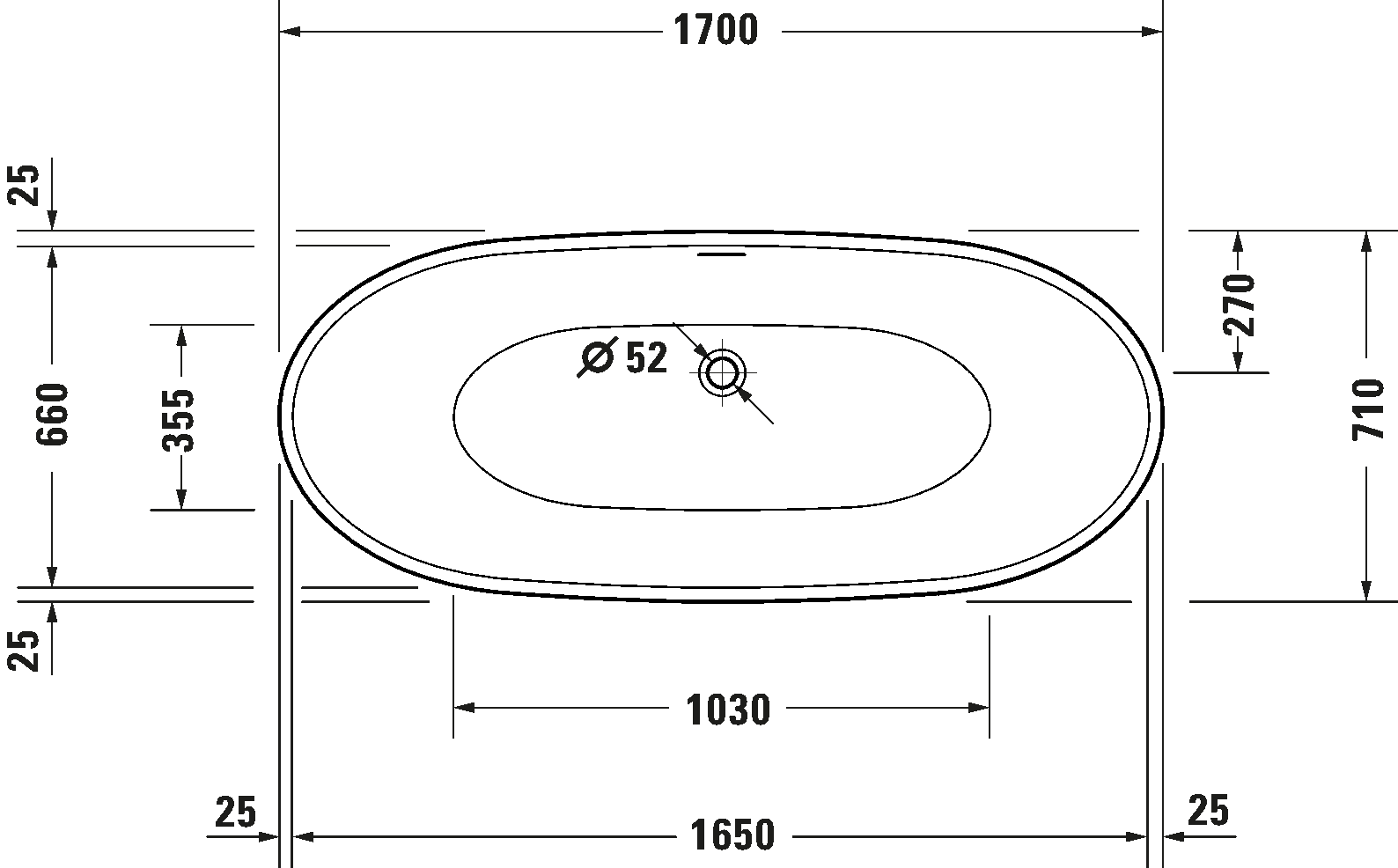 DuraVato Ванна овальная 6