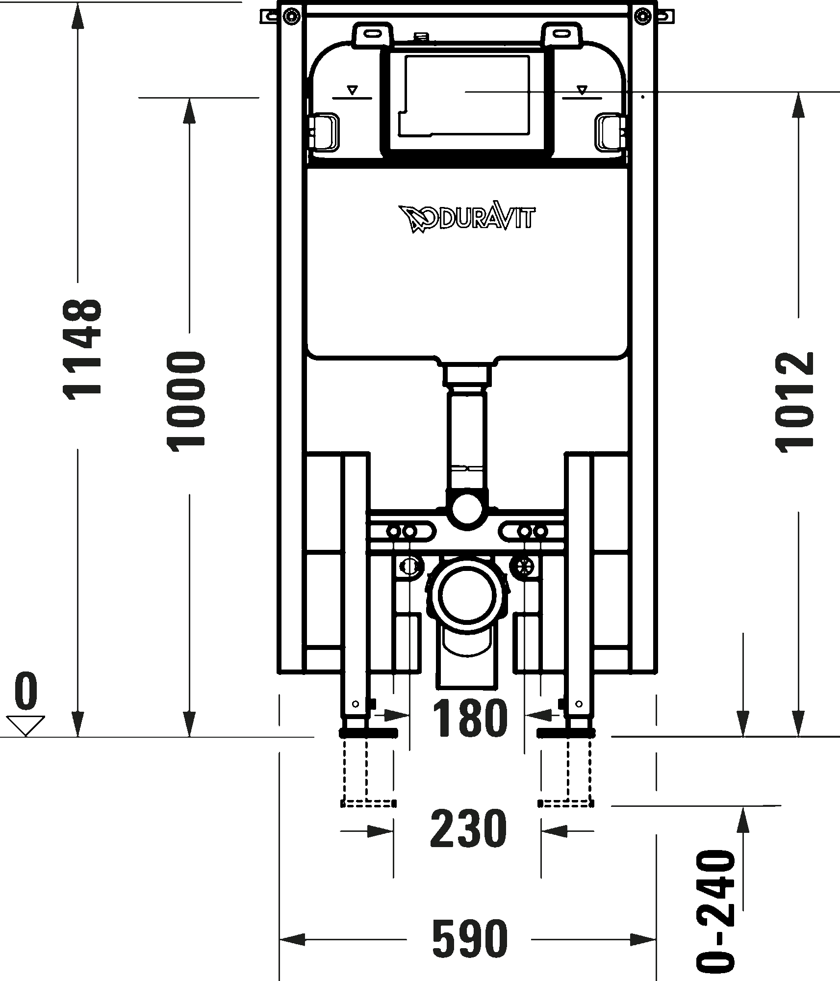 DuraSystem Installationselem. монтажный элемент для подвесного унитаза в сборке A1