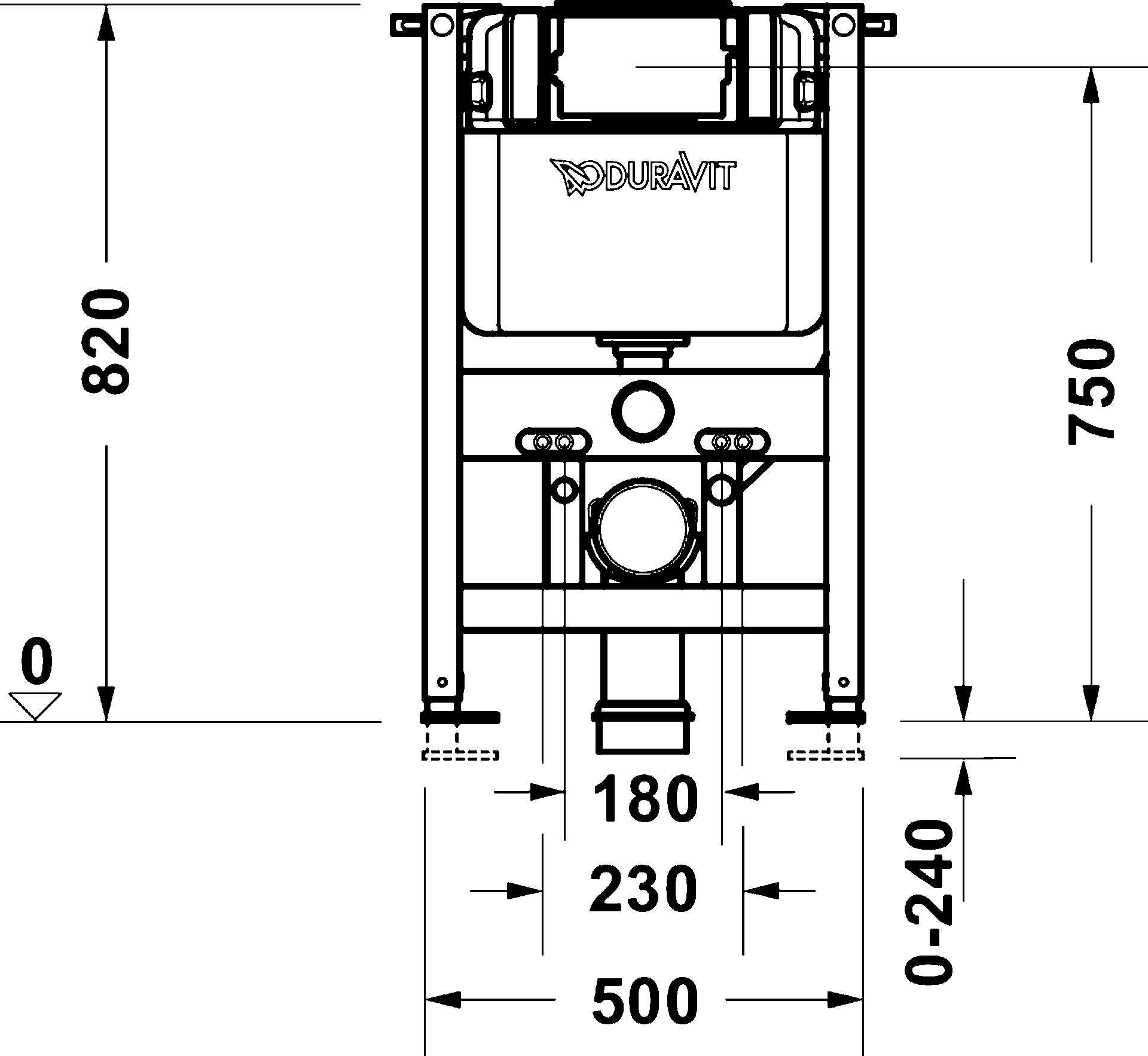 DuraSystem Installationselem. монтажный элемент для подвесного унитаза в сборке A1 Plus 3